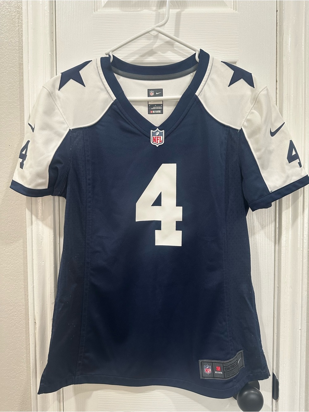 NFL Women's Dallas Cowboys 4 top bundle 1-Prescott 2- Elliot. 3-barber 4 DakAtt